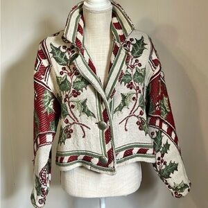 Christmas Woven Tapestry Cardigan